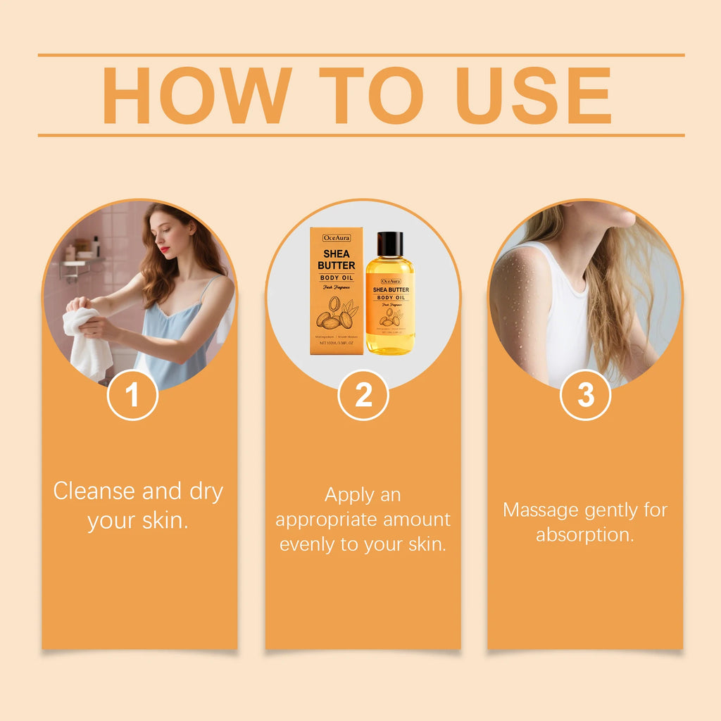 Shea Butter Nourishing Body Oil for Dry Skin