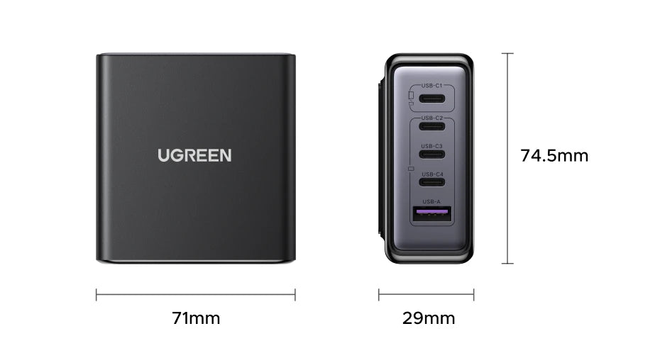 65W GaN 5-Port USB-C Desktop Fast Charger