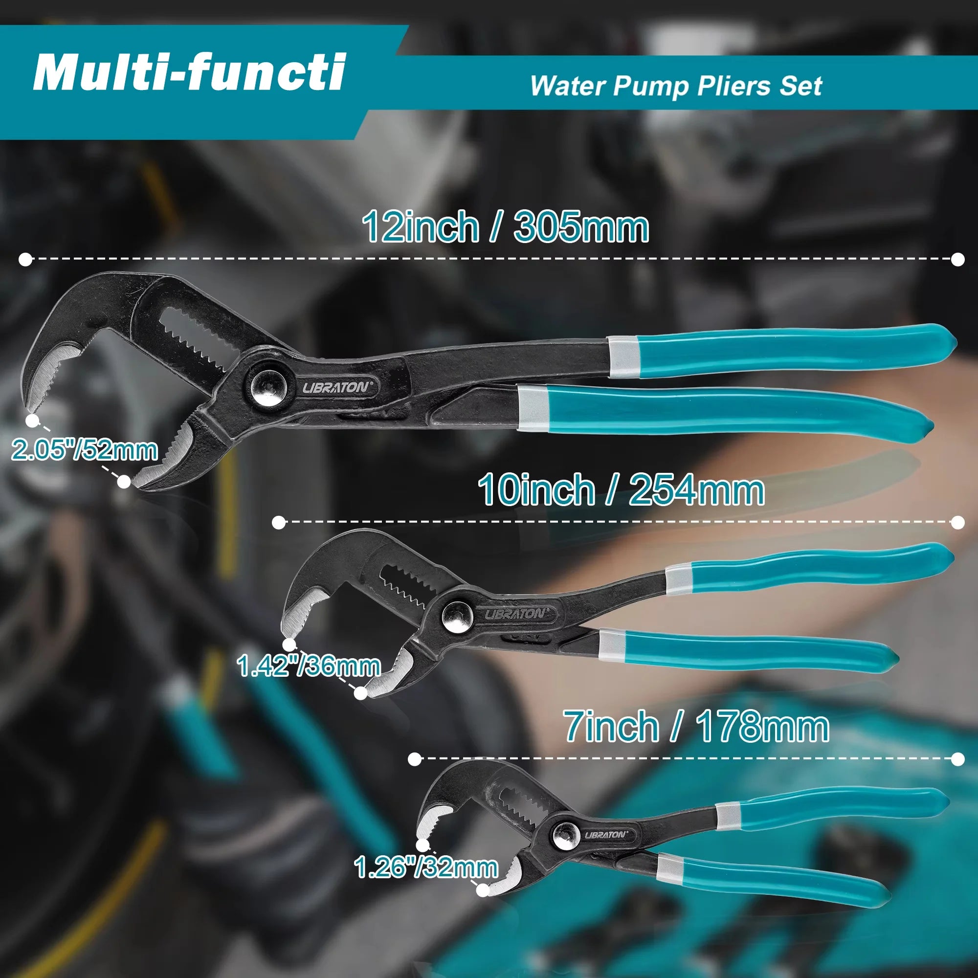 Adjustable Quick-Release Water Pump Pliers Set - 2