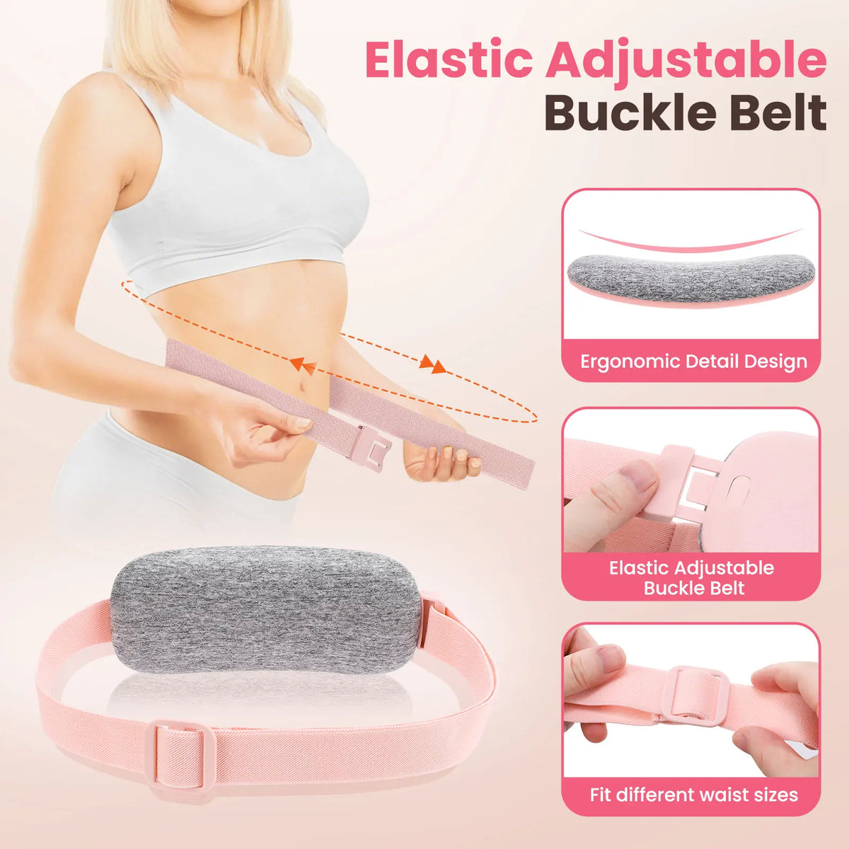 Portable Heated Massage Belt for Menstrual Cramps