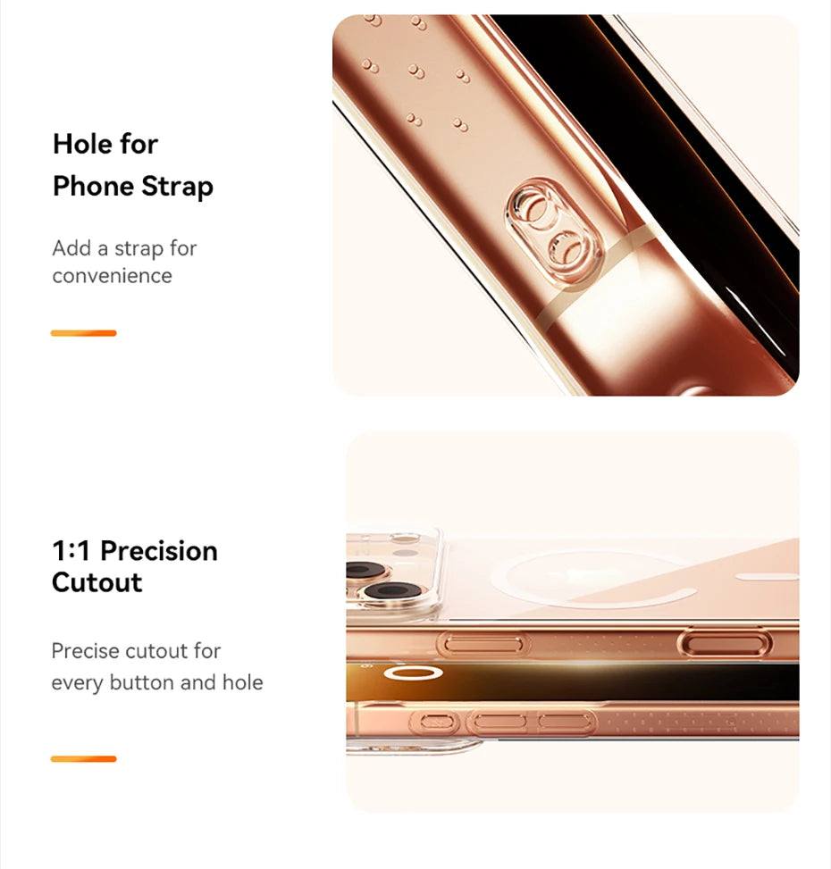 Magnetic Transparent Protective Case for iPhone