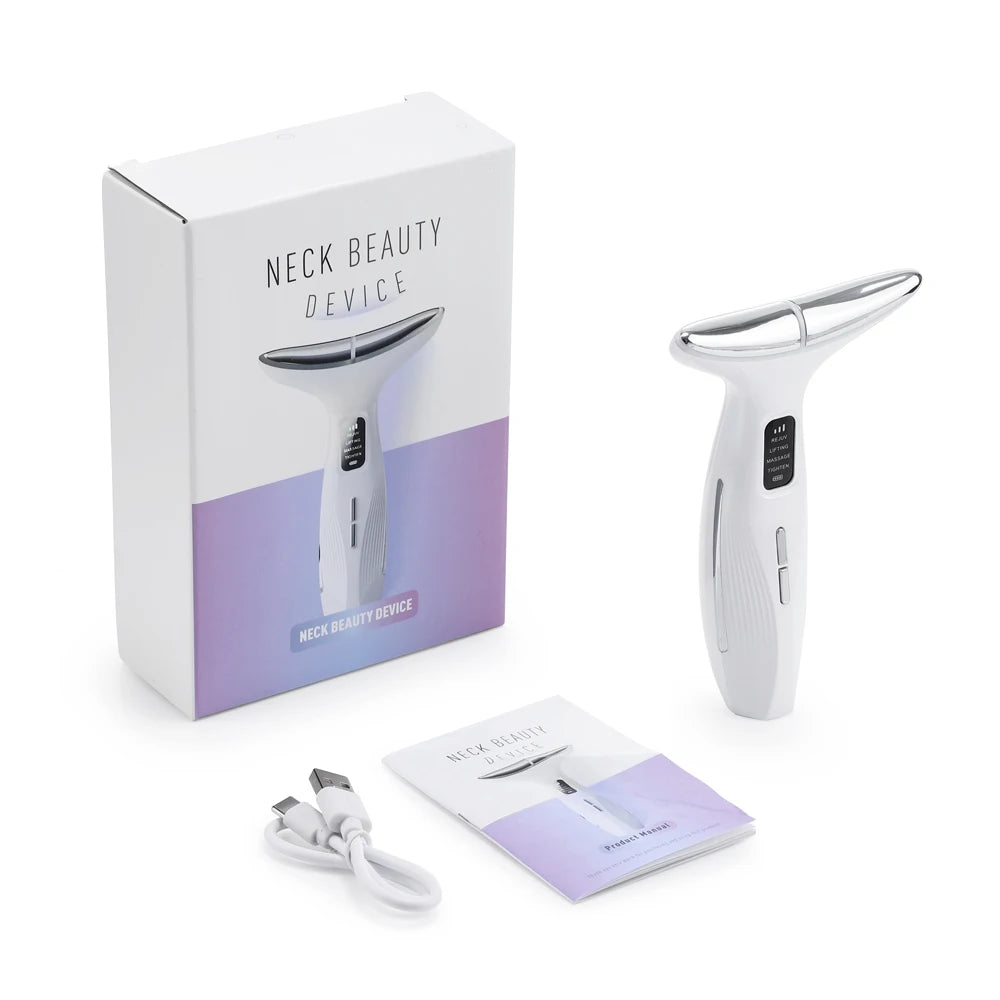 LED Face and Neck Skin Tightening Massage Device
