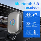 Bluetooth 5.3 AUX Audio Receiver 3.5mm Wireless Stereo Adapter with Mic