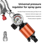 In-Line Air Pressure Regulator and Water Filter for Spray Guns