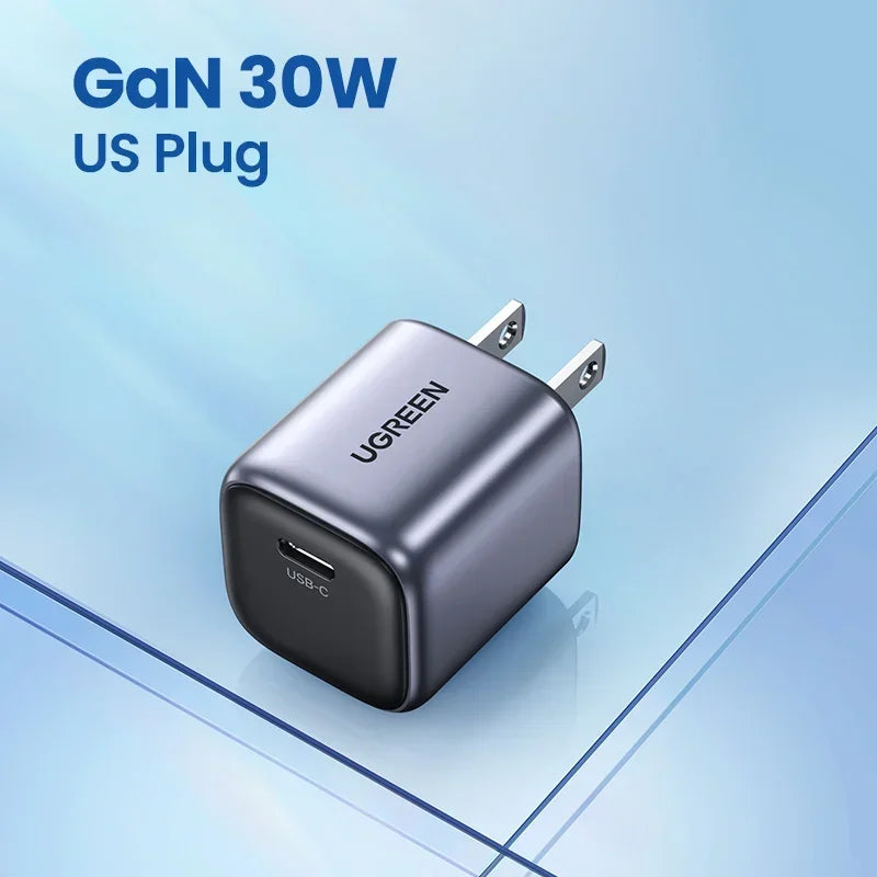35W GaN Dual Port USB-C and USB-A Fast Wall Charger - 23