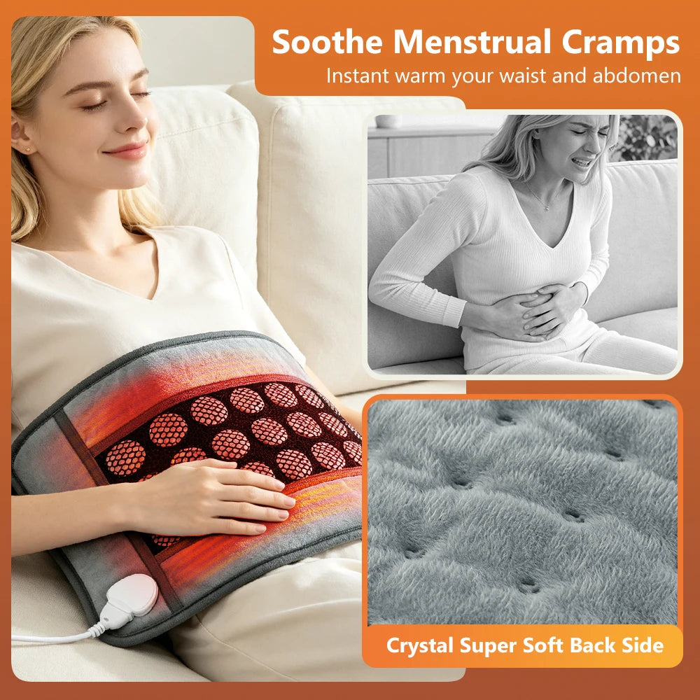 Natural Jade Stone Electric Heating Pad with 9 Heat Levels