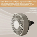 Portable 5V USB Car Air Vent Cooling Fan with 3 Gears and RGB Light