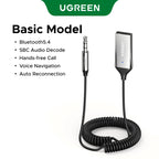 Bluetooth 5.3 Car Audio Receiver Adapter with 3.5mm AUX Jack