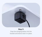 67W GaN Fast Charger Power Strip with 3 AC Outlets and USB Ports