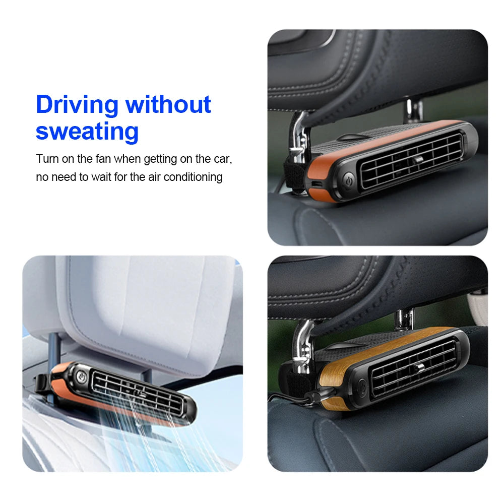 3 Speed USB Powered Car Seat Back Cooling Fan for Headrest
