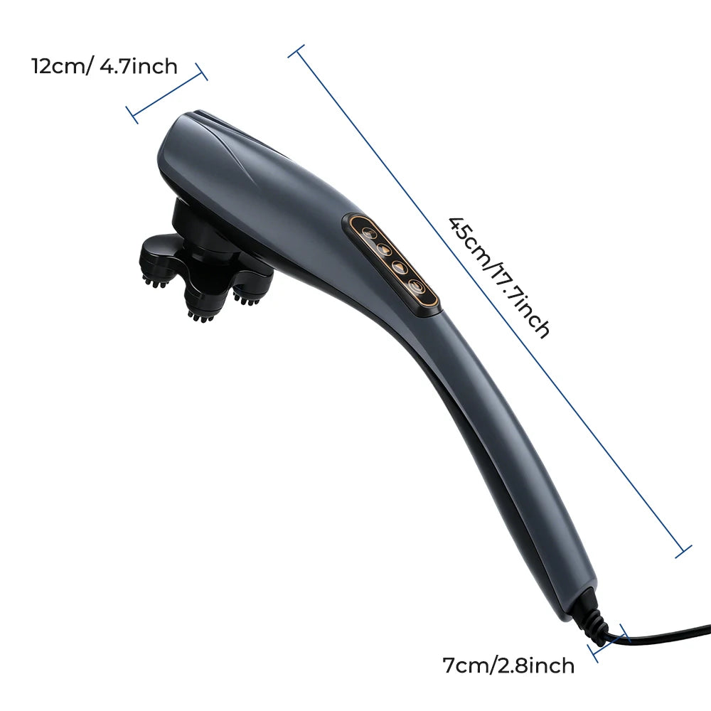 Electric Handheld Percussive Body Massager with 6 Attachments - 14