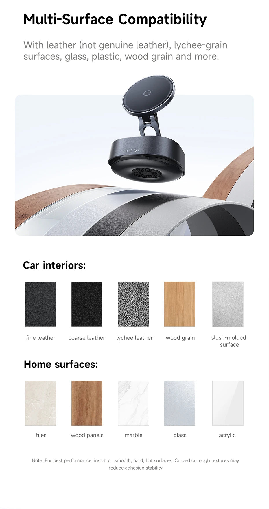 Magnetic Suction Cup Car Phone Mount with 720° Adjustable Rotation - 18