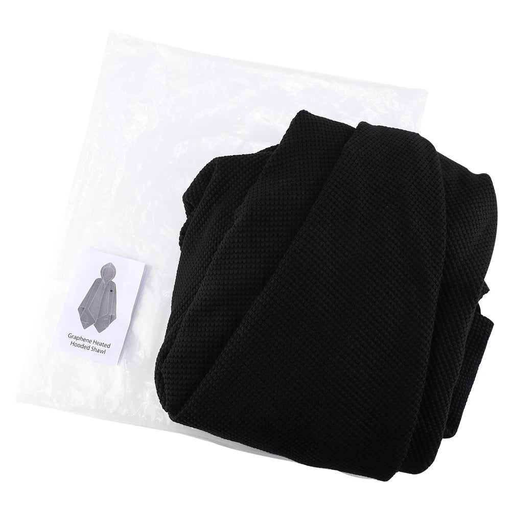 Wearable USB Graphene Heated Hooded Shawl