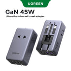45W GaN Universal Travel Adapter with 4 Ports