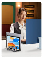 Triple-Slot Vertical Aluminum Laptop and Tablet Stand