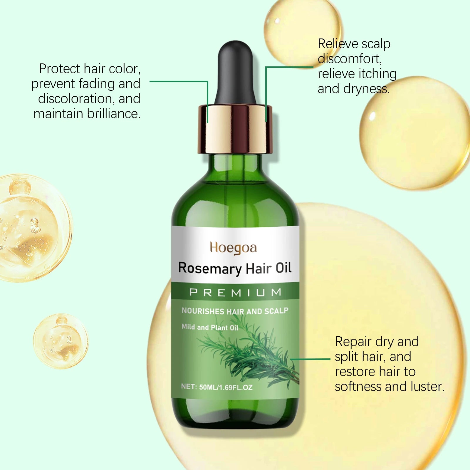 Rosemary Hair Growth Oil for Thinning Hair and Scalp Treatment - 10