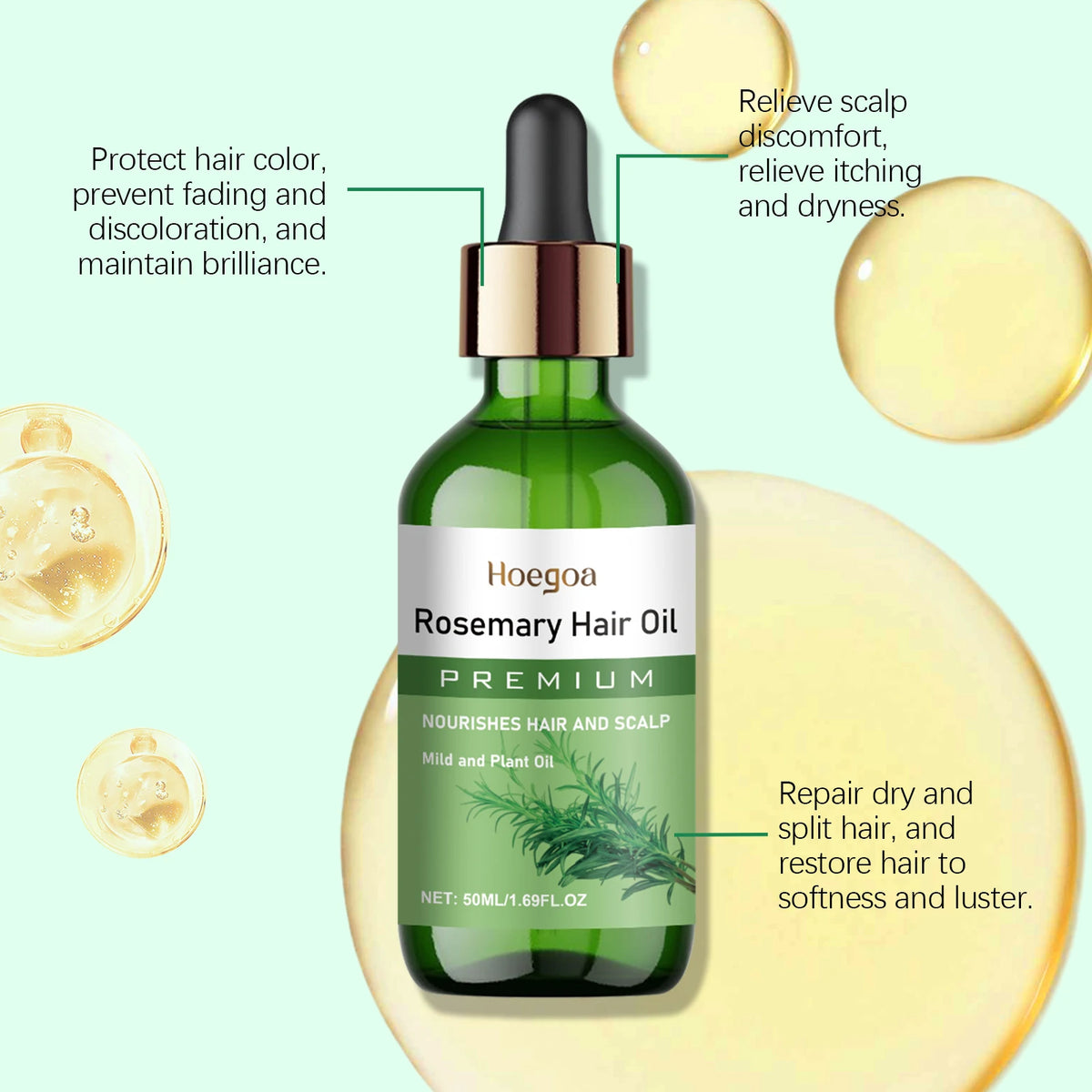 Rosemary Hair Growth Oil for Thinning Hair and Scalp Treatment