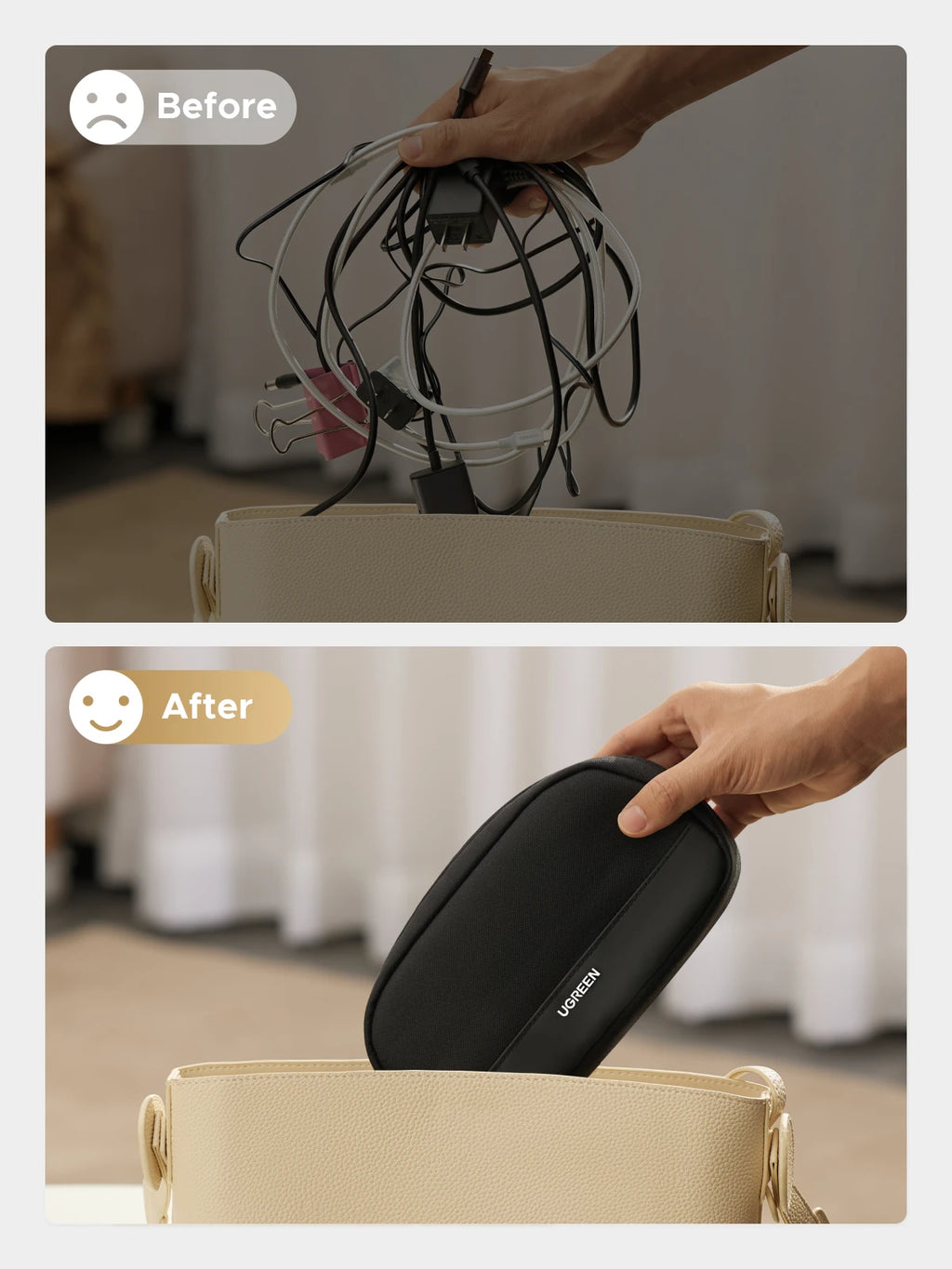 Portable Electronics Travel Organizer Case