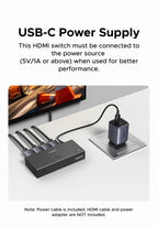 8K 60Hz HDMI 2.1 Switcher 3-in-1 Out with Remote Control