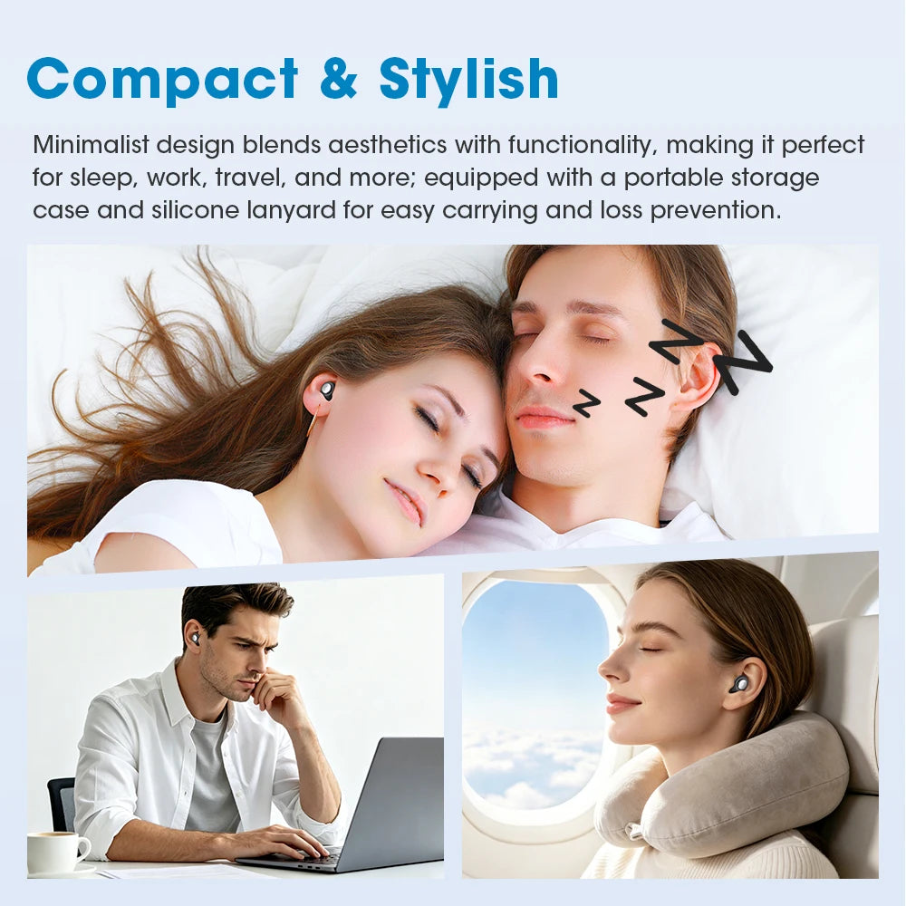 Reusable Noise-Canceling Silicone Sleep Earplugs with Storage Case