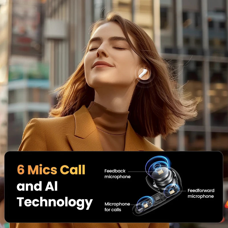 Adaptive Noise Cancelling Wireless Earbuds with LDAC Hi-Res Audio