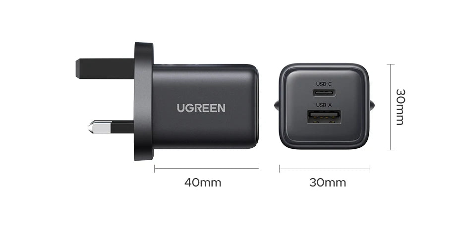 30W GaN 3-Port USB-C Fast Wall Charger - 19