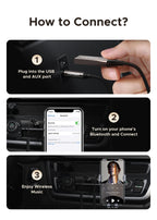 Bluetooth 5.0 Aux Receiver for Car and Home Audio