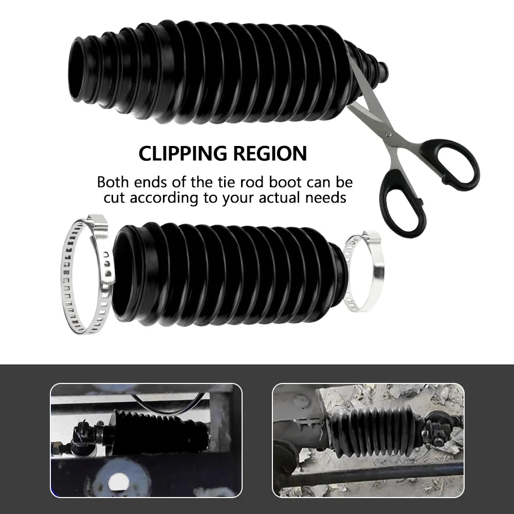 Universal Steering Gear Rack and Pinion Bellow Boot Kit - 7