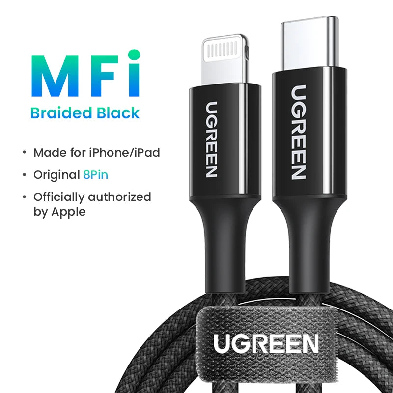 USB-C to Lightning PD 20W Fast Charging Cable for iPhone and iPad