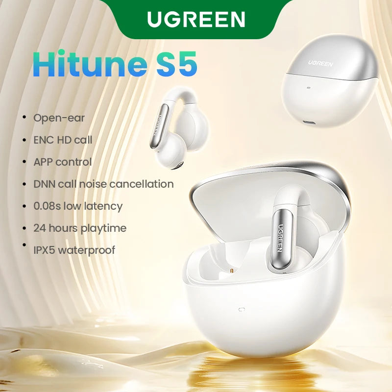 Open Ear Wireless Bluetooth 5.4 Clip-On Sports Earbuds