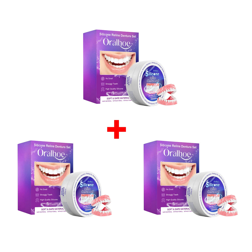 Silicone Reline Denture Set for Comfortable Fit and Natural Smile