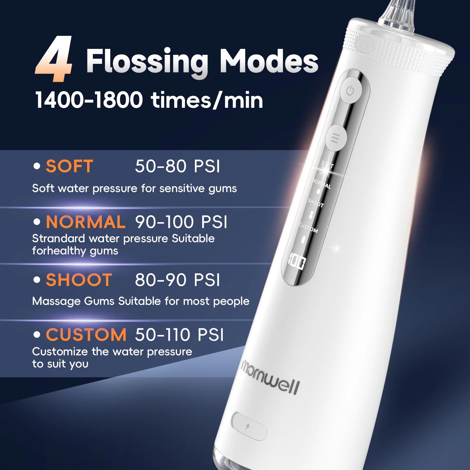 Portable Electric Water Flosser and Scalp Massager Set - 2