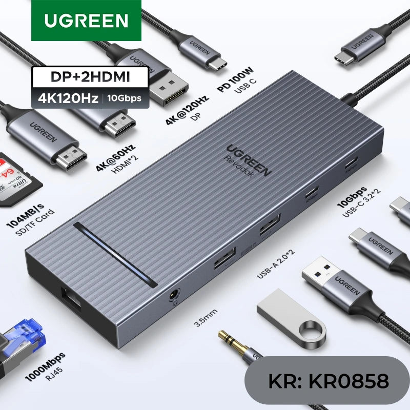 12-in-1 USB-C Triple Display Docking Station 4K 120Hz