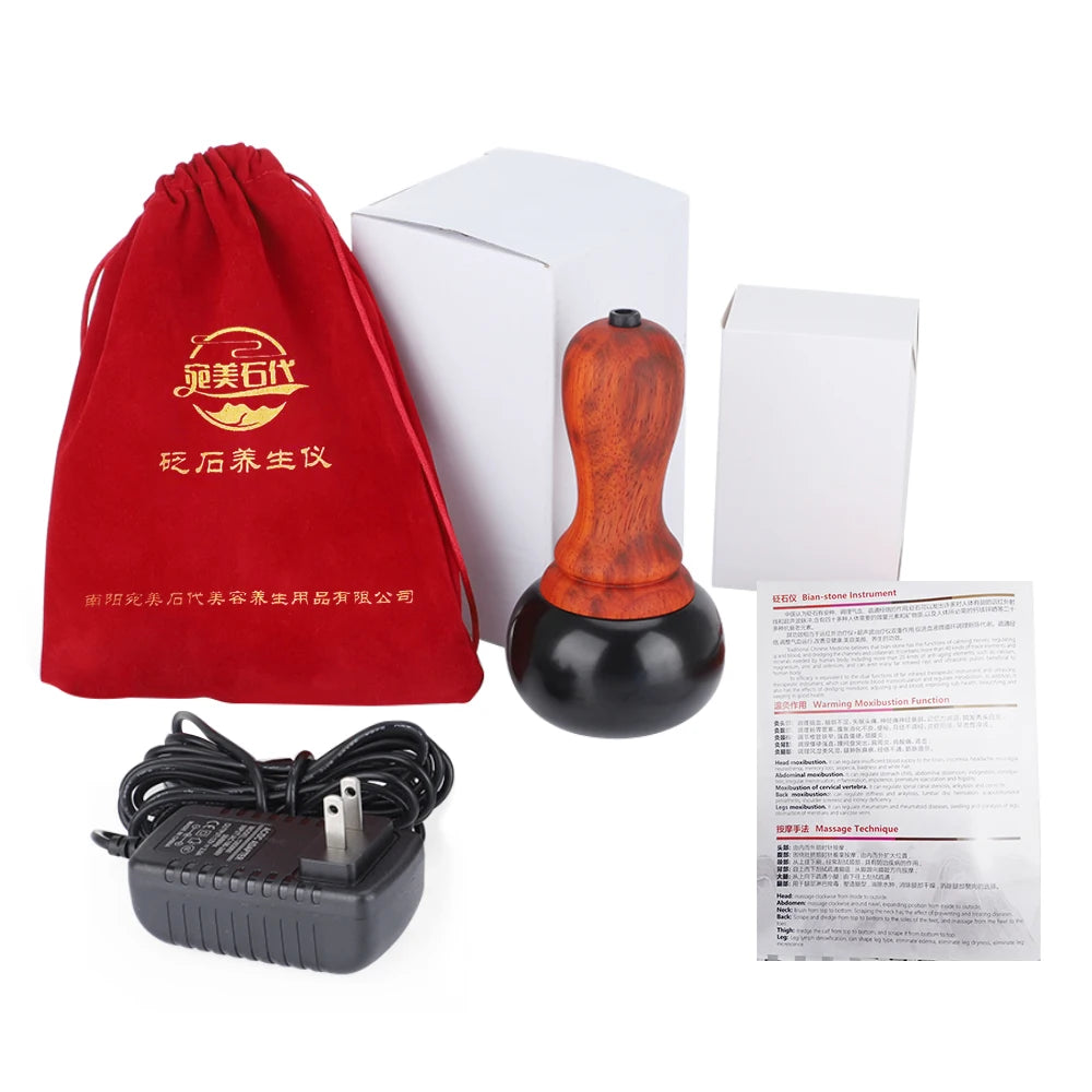 Electric Heated Bianstone Gua Sha Massager for Body Pain Relief - 15