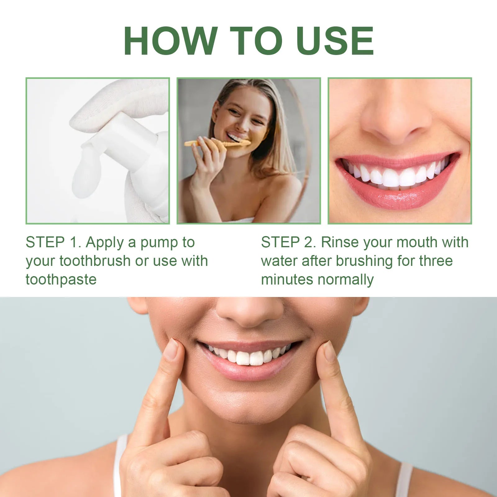 Whitening Foaming Toothpaste for Stain Removal and Fresh Breath - 12