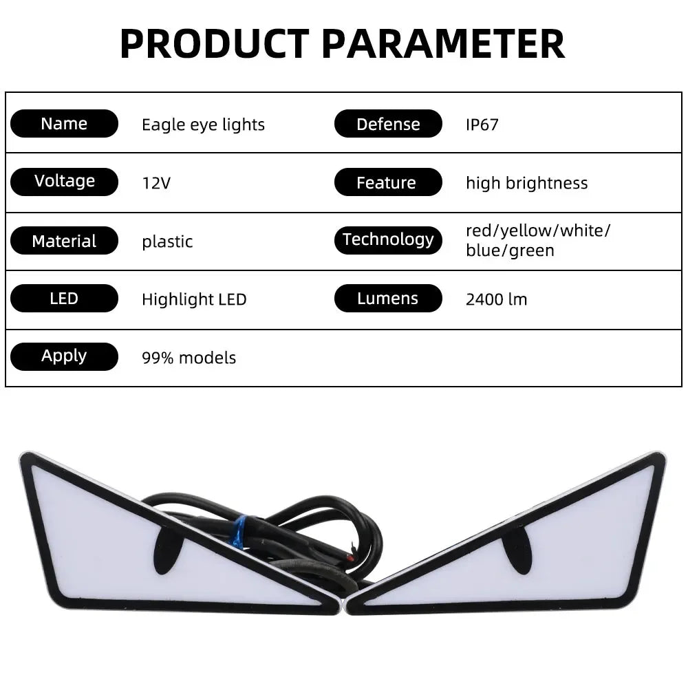 12V LED Devil Eye Atmosphere Lamps for Cars and Motorcycles