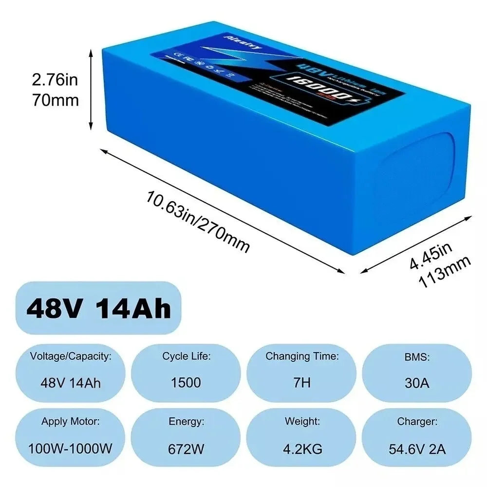 48V Lithium-Ion Battery Pack for Electric Bikes and Scooters - 15