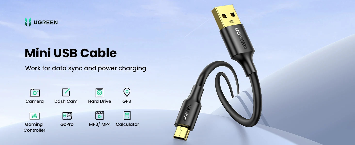 Mini USB to USB Fast Data Transfer and Charging Cable - 11