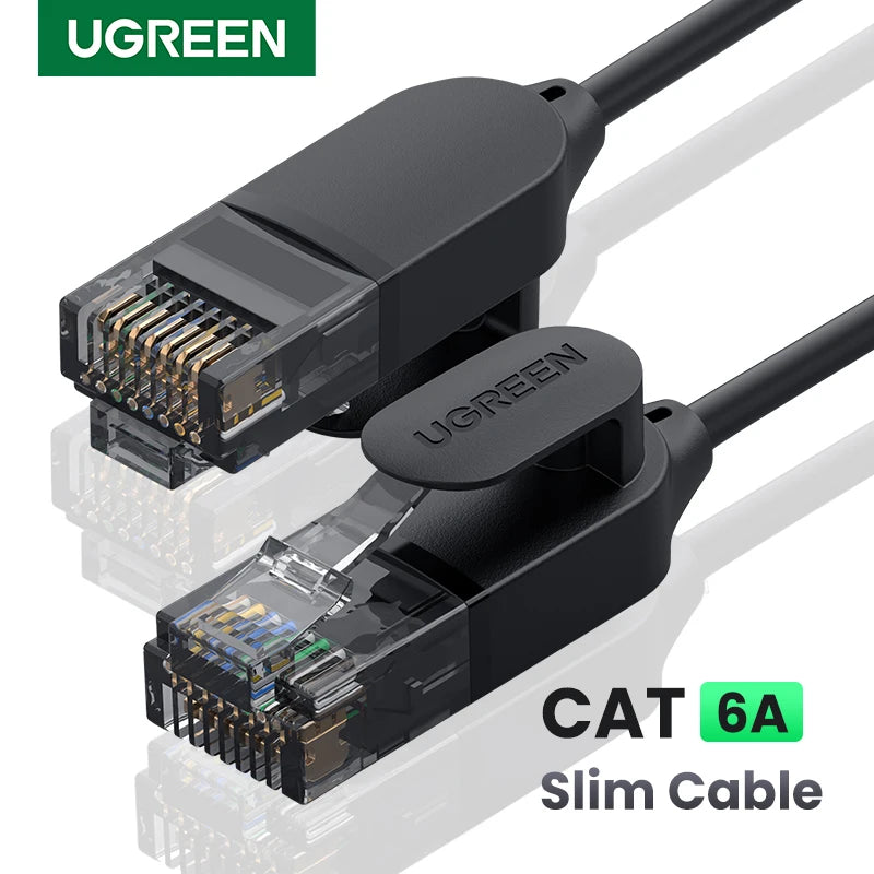 Cat 6A Ultra Slim Ethernet Cable 10Gbps High-Speed Network Cord - 1
