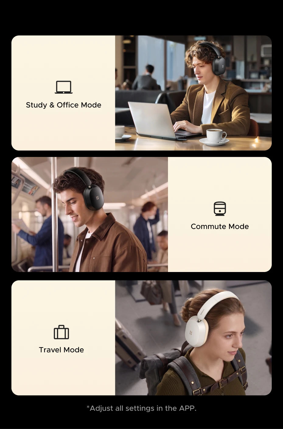Wireless Noise Canceling Over-Ear Headphones with 112H Battery