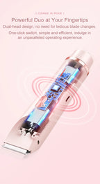 2-in-1 Waterproof Electric Hair Shaver for Body and Face