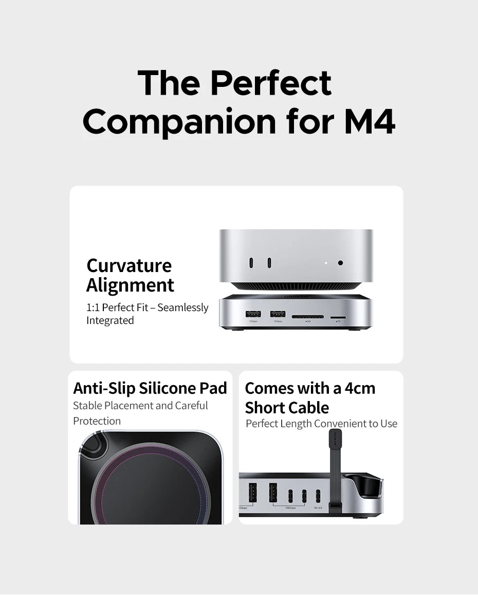 11-in-1 Docking Station with NVMe SSD Slot for Mac Mini M4 - 15