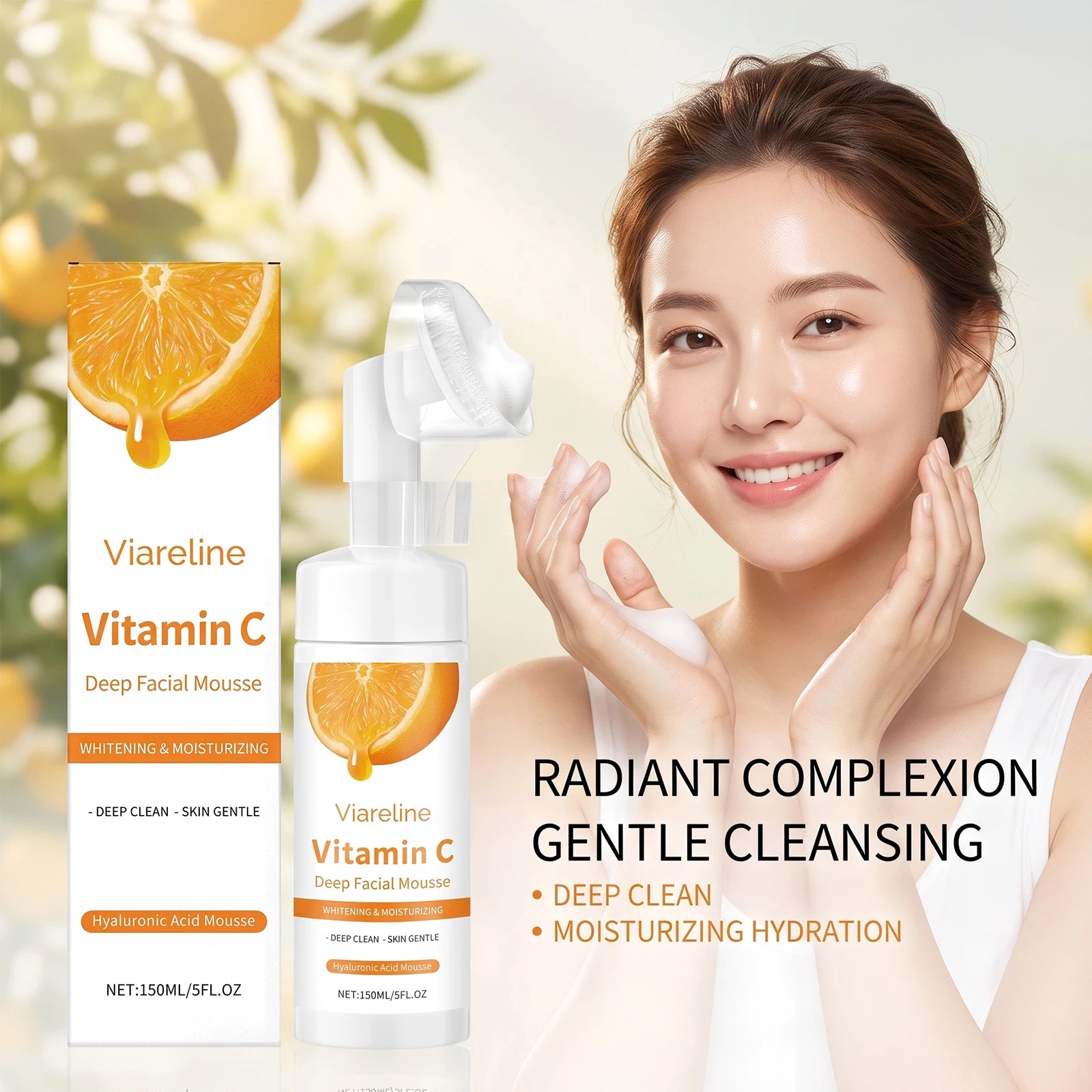 Vitamin C Brightening Facial Cleansing Foam - 5