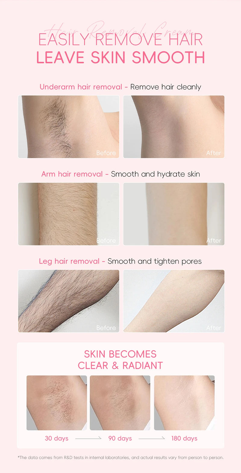 Painless Gentle Hair Removal Cream for Sensitive Body Areas - 13