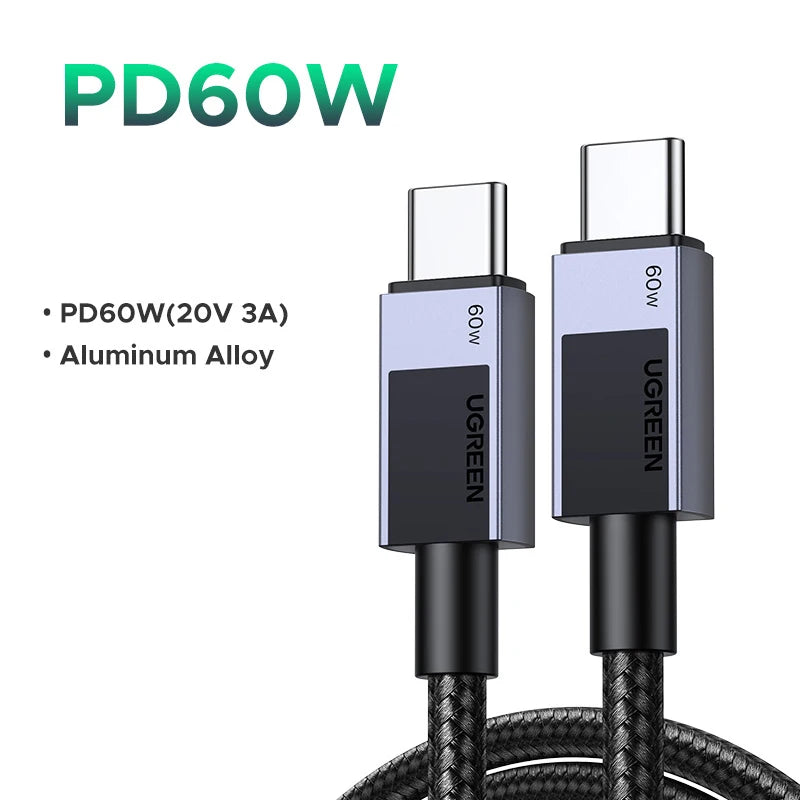 60W USB-C to USB-C Fast Charging and Data Cable