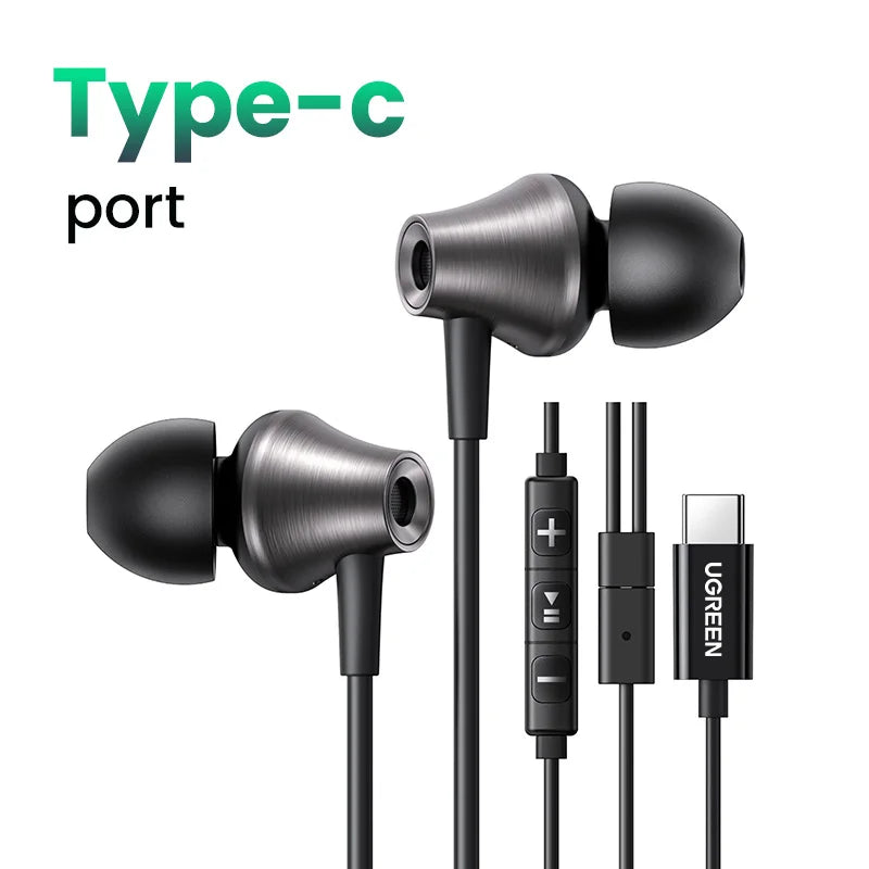 Wired In-Ear Headphones with Microphone and Volume Control - 20