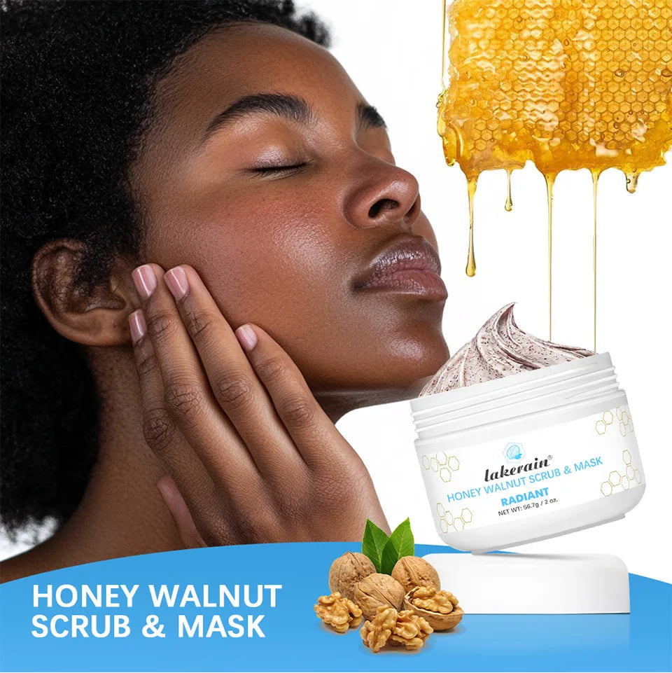 Honey Walnut Facial Exfoliating Scrub and Face Mask