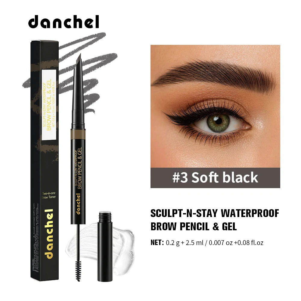 Waterproof 2-in-1 Eyebrow Pencil and Gel