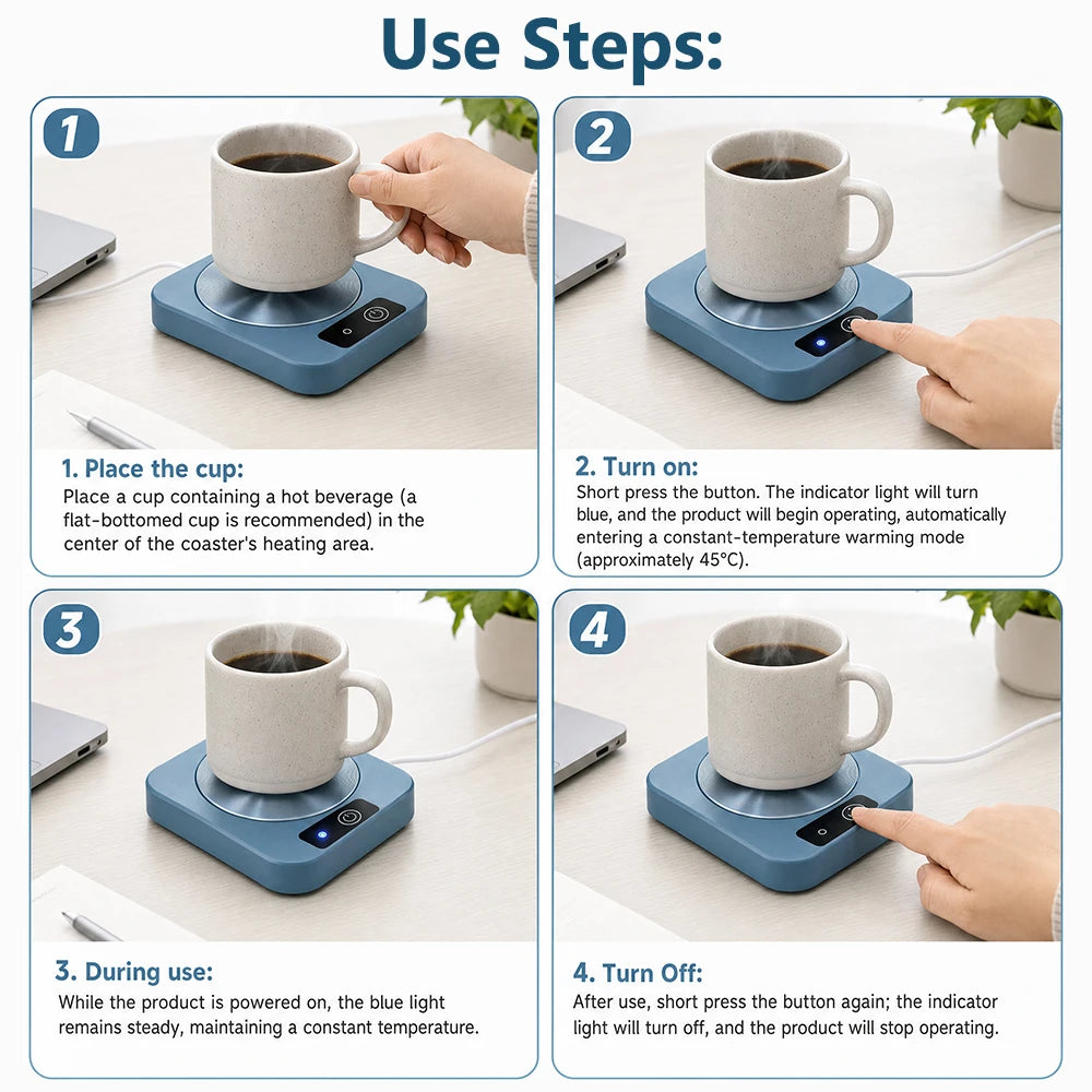 Electric Constant Temperature Mug Warmer for Desk