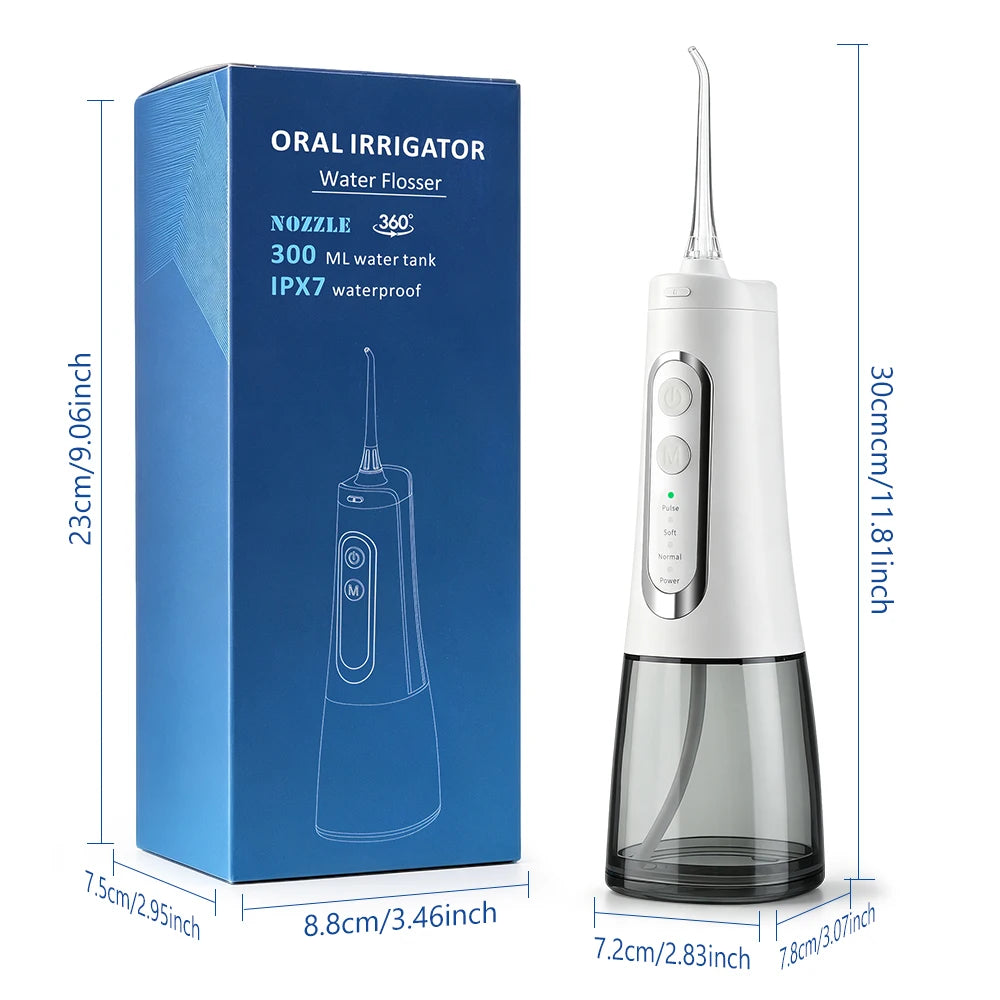 Portable Rechargeable Water Flosser for Teeth Cleaning